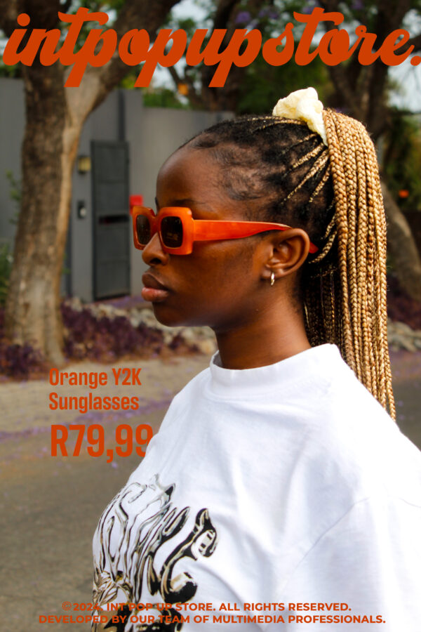 Orange Y2k Sunglasses - Image 4